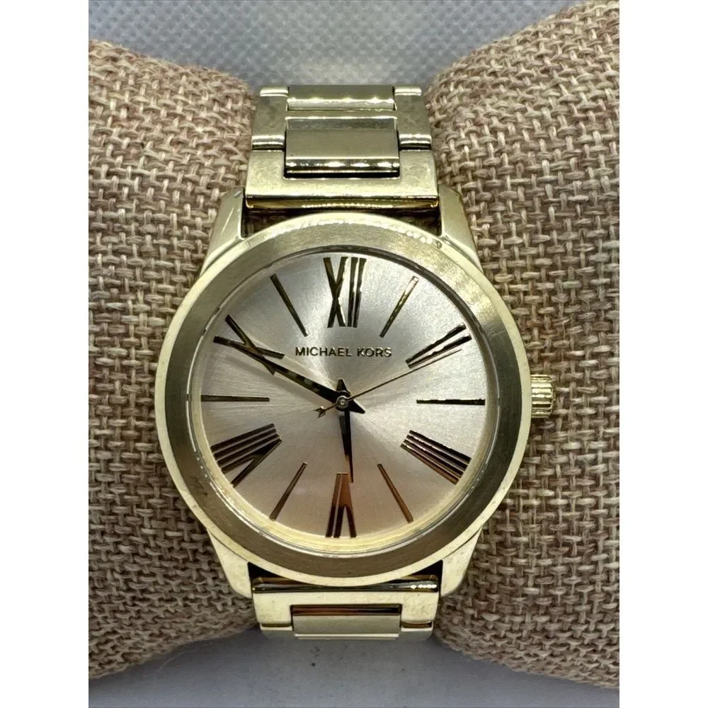 Michael Kors Hartman MK3490 Women Gold Stainless Steel Analog Dial Watch JNA800
